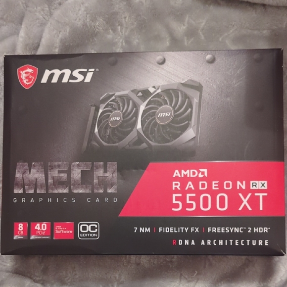 MSI Radeon RX 5500 XT OC Edition Graphics Card - Picture 1 of 9